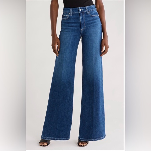PAIGE Denim - PAIGE Dark Blue Wide Leg Flare Jeans